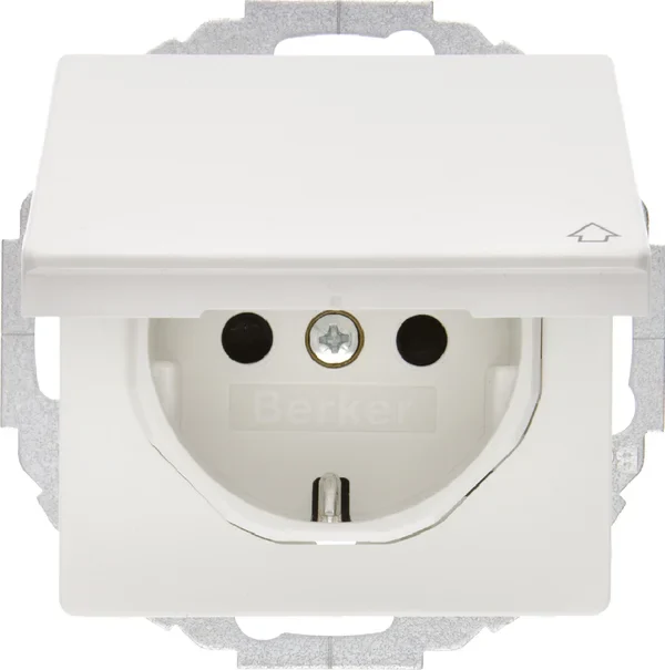Berker Berker SCHUKO-Steckdose mit Klappdeckel 47446089