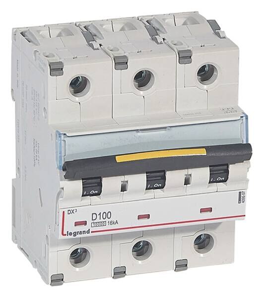 Legrand Legrand 409507 DX3 LS-Schalter D 100A 3-polig 10kA 400VAC 4,5TE