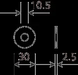 Legrand Van Geel 8313090 Unterlegscheibe 10.5x30x2.5 elektrolytischverzinkt