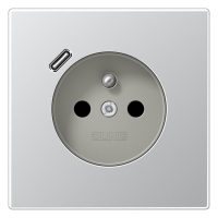 Jung AL1520F-18C Steckdose Frz/Belg m.USB Typ C