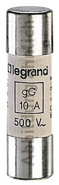Legrand 014306 Zylindersicherung gG 8A 14x51 trägflink 500VAC 100kA ohne Schlagb.