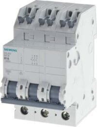 Siemens 5SJ6316-6KS Leitungsschutz- schalter 400V 6kA 3p B 16A T70mm