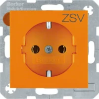 Berker SCHUKO-Steckdose or/gl mit Aufdruck 47438907