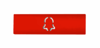 DoorBird D21x Namensschild für eine Ruftaste, Glockensymbol – RAL 3028