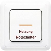 Jung 5560H Abdeckung Linse Aufschrift Heizung Notschalter volle Platte
