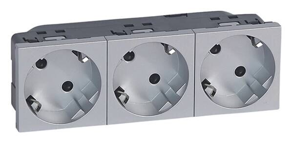 Legrand Legrand 079283 Steckdose 45° 3-fach 6M Mosaic Aluminium