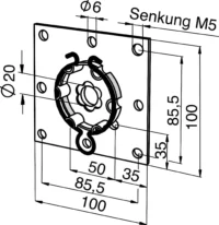Bild vom Produkt: Somfy Antriebslager LT 100x100mm vzkt. 9763608