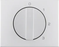 Berker Zentralstück mit Drehknopf 3S K.5 aluminium 1087710300
