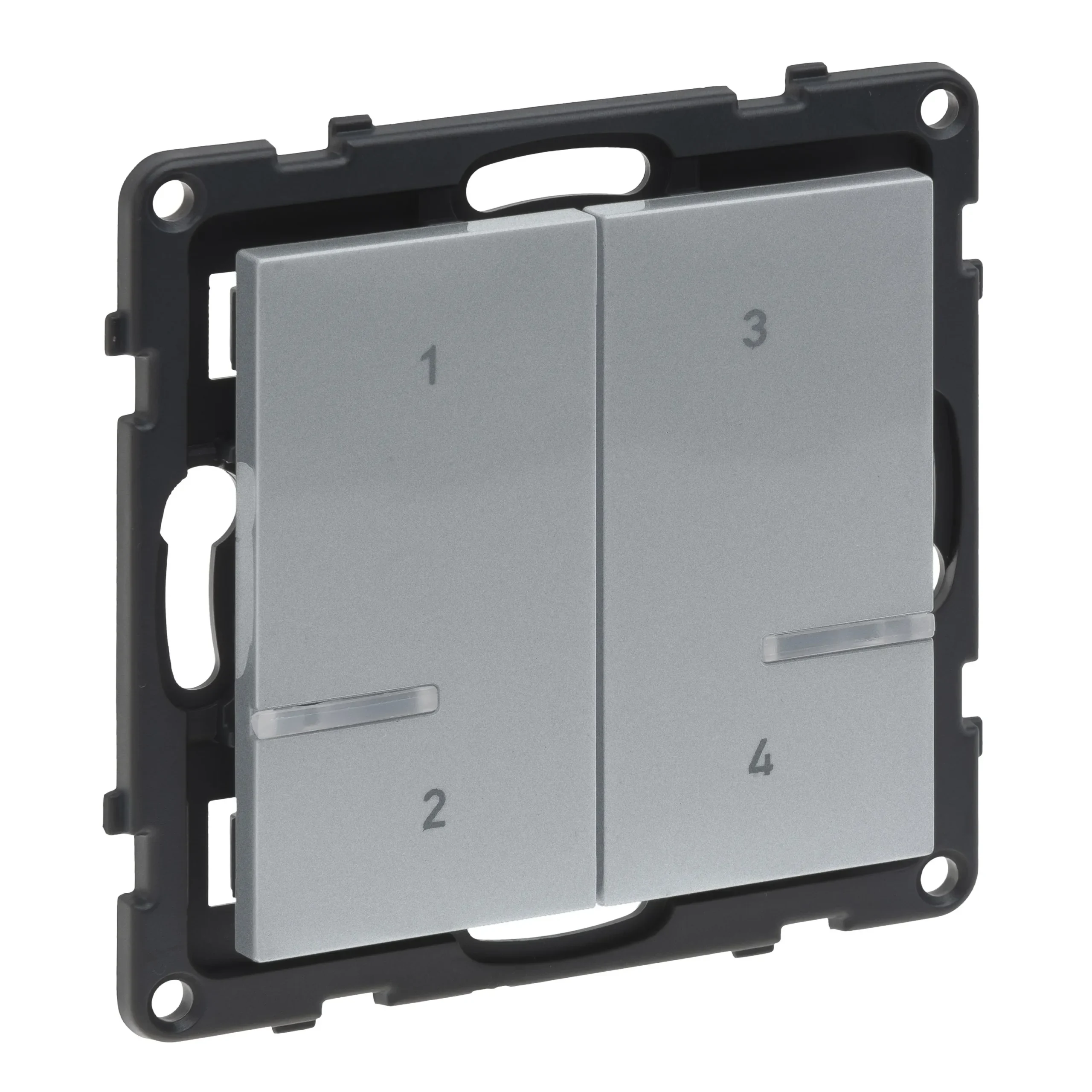 Legrand Legrand 765735 Seano with Netatmo Szenentaster 4-fach Aluminium