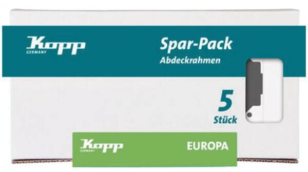 Kopp Kopp 401913017 Abdeckrahmen Pack:5 2-fach Europa arktis