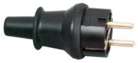 Kopp 173016008 Schutzkontaktstecker SEBS IP44 Norm CEE 7/VII 3x1,5qmm 16A 250V schwarz