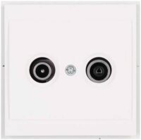 Kopp 313613186 Abdeckung für Ant steckd.2-fach TV RF M3x13,M3x16,M3x25 Malta arktis