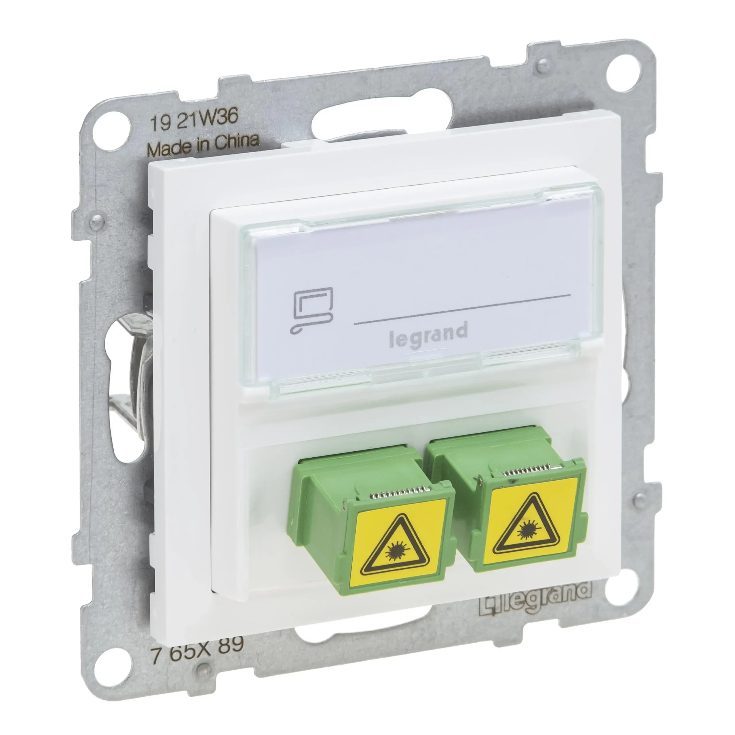 Legrand 765189 SEANO SC/APC Monomode Glasfaser-Steckdose 2 Glasfaserkabeln,