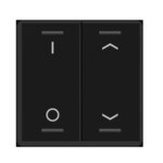 MDT Wippe für KNX Taster Light 55 schwarz matt Sch./Jalousie BE-TAL55W206.D1