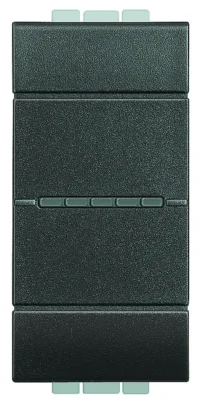 BTicino L4054 Kreuzschalter 1-polig 16A SK 1M Anthrazit