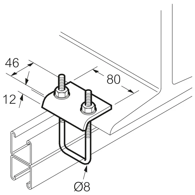 Legrand Van Geel SC855S Bügelklemme H90 V4A Edelstahl