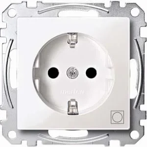 Merten SCHUKO-Steckdose pws/gl Kennz Trockner MEG2351-0319