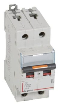Legrand 409719 DX3 LS-Schalter B 32A 2-polig 25kA 400VAC 2TE