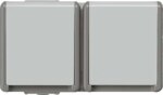 Siemens 5UB4722 DELTA fläche IP44 Aufputz SCHUKO Steckdose 2-fach waagerecht