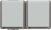 Siemens 5UB4722 DELTA fläche IP44 Aufputz SCHUKO Steckdose 2-fach waagerecht
