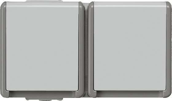 Siemens Siemens 5UB4722 DELTA fläche IP44 Aufputz SCHUKO Steckdose 2-fach waagerecht