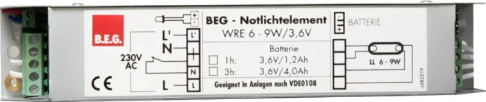 BEG Brück Electronic Akku Zubehör WRE 3,6V/ 1h o. Akku – Bild 1