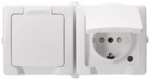 Kopp 137002003 Schutzkontakt 2-fach AP-FR waag.16A 250V IP44 Nautic arktis