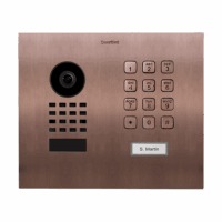 DoorBird D1101KH Modern Unterputz IP Video Türsprechanlage – Bronze-Optik (PVD)