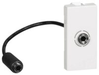 Legrand 078779 Jack 3,5mm Dose mit Kabel 1-modulig Mosaic ultaweiß