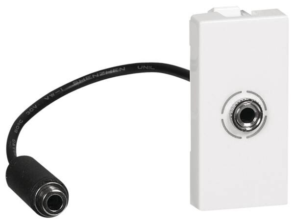 Legrand Legrand 078779 Jack 3,5mm Dose mit Kabel 1-modulig Mosaic ultaweiß