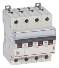 Legrand 409845 DX3 LS-Schalter D 10A 4-polig 25kA 400VAC 4TE