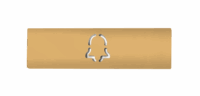 DoorBird D21x Namensschild für eine Ruftaste, Glockensymbol – RAL 1017