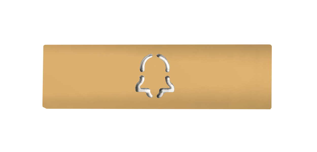 Doorbird DoorBird D21x Namensschild für eine Ruftaste, Glockensymbol – RAL 1017