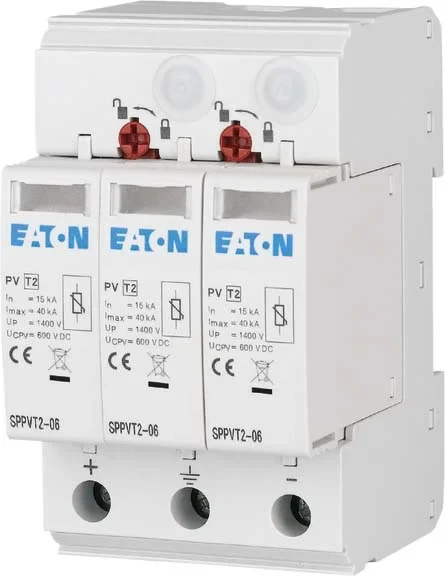 Eaton (Installation) Überspannungsableiter steckbar, 600V DC SPPVT2-06-2+PE