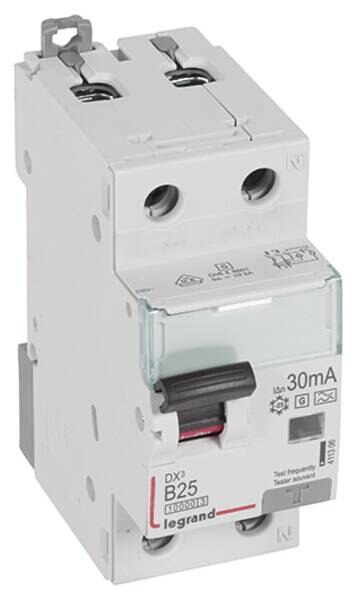 Legrand 411306 DX3 Fi/LS-Schalter B 25A 1P+N 10kA 30mA Typ F-G 230VAC 2TE