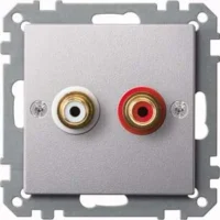 Merten Steckdose alu für Audio Anschluss MEG4350-0460