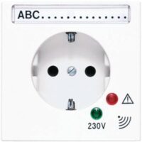 Jung LS521NAUFWW SCHUKO-Steckdose mit Ü-Schutz SL990 mit erhöht Ber. alpinweiß