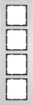 Berker Rahmen Aluminium/anthrazit 4-fach 10146904