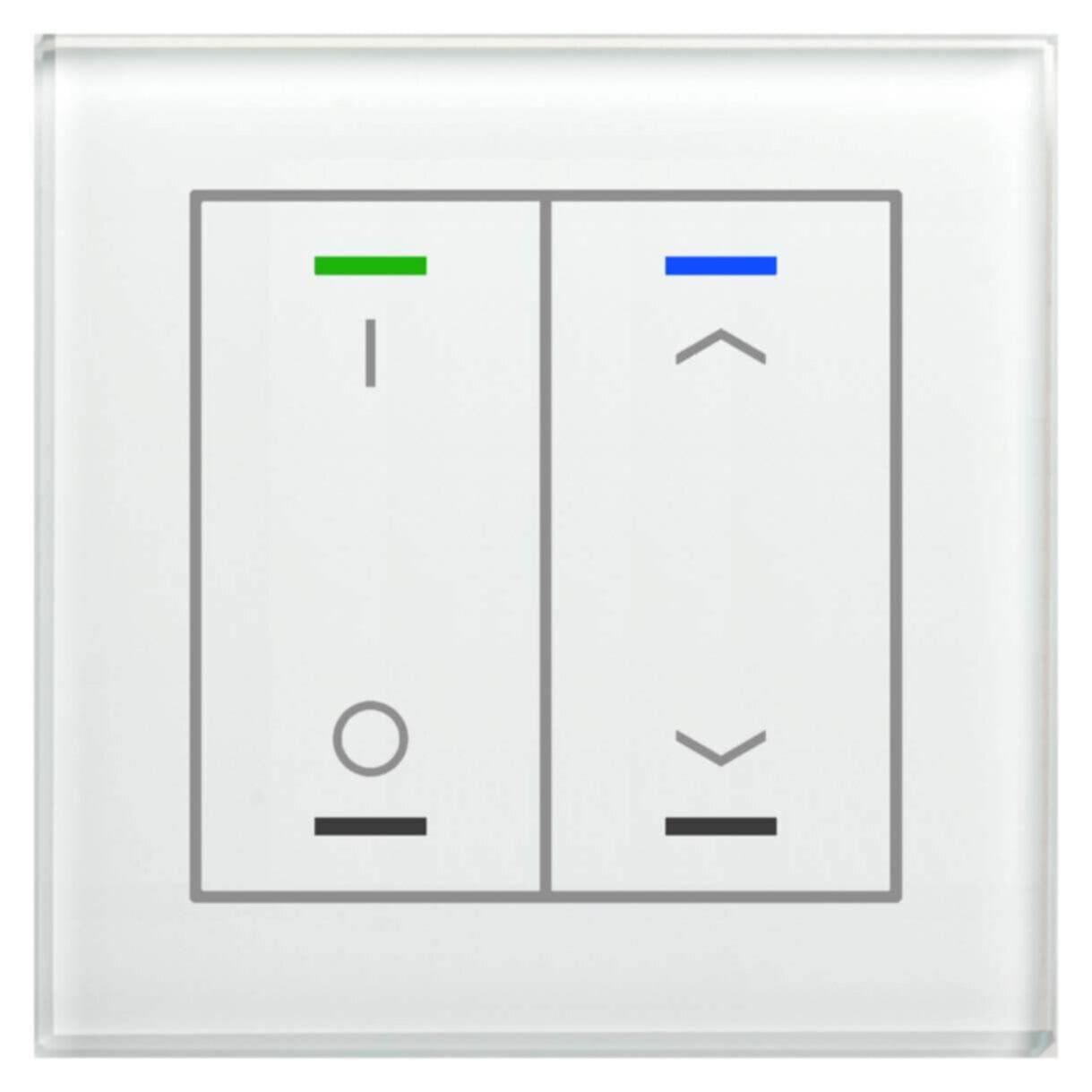 MDT MDT technologies Glastaster II Light 2-fach RGBW, schwarz, Jalou, schalt BE-GTL2TW.D1