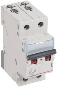Legrand 403729 TX3 LS-Schalter D 0,5A 2-polig 6kA 400VAC 2TE