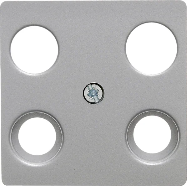 Berker Berker Zentralplatte aluminium 4 Loch 14831404