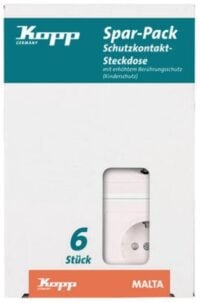 Kopp 923401052 Schutzkontaktsteckdose KS 16A 250V Pack:6 Malta weiß