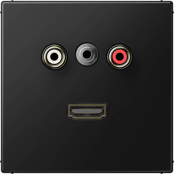 Jung Jung Multimedia-Anschlusssystem graphitschwarz matt MA LS 1082 SWM