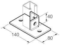Legrand SB704S Base Plate Single Channel SS316L
