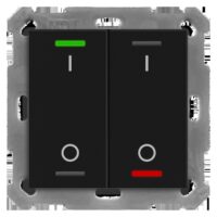 MDT KNX Taster 2-fach Light 55 schwarz matt Schalter BE-TAL55T206.B1