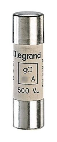 Legrand 014504 Zylindersicherung gG 4A 14x51 trägflink 500VAC 100kA mit Schlagb.