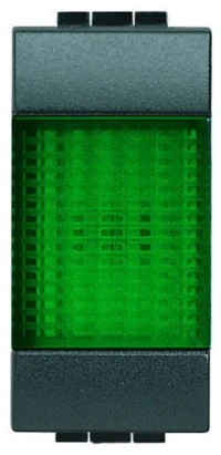 BTicino L4371V Leuchtsignal Grün für LED-Aggregate Anthrazit