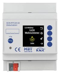 Bild vom Produkt: MDT Technologies Zeitschaltuhr mit 20 Kanälen und Farbdisplay, 4TE REG, SCN-RTC20.02