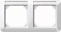 Merten Rahmen 2 fach pws/gl Beschriftungsträger 387219