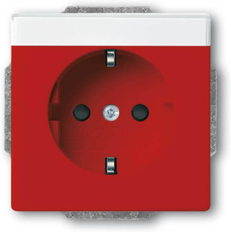Busch-Jaeger Busch-Jaeger SCHUKO Steckdosen-Einsatz rot RAL3020 20 EUCNB-12-82